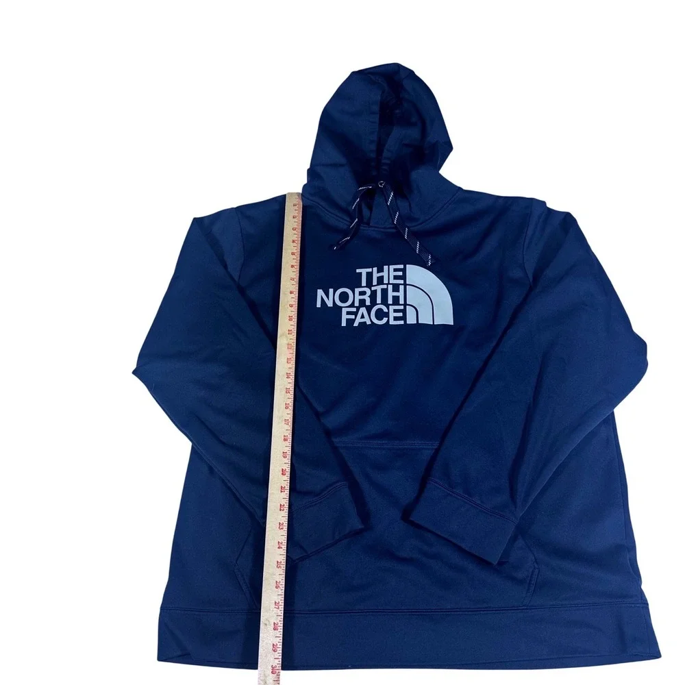 The North Face Pullover Hoodie Mens XXL Navy Blue Graphic Logo NF0A2TGQULB